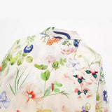 Spring Floral Printed Satin Loose Shirt 2342162-Outfit