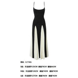 Fongt Low Breast Hanging Long Dress Spring 2025 Splicing Party Sexy Banquet