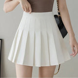 Fongt Elastic Force Is Tight Waist 100 Folded Skirt Girl Jk Uniform A Word Skirt College Small High Waist Thin Short Skirt