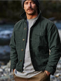 Fongt Spring New Men's Jacket Multi-Grain Multi-Pocket Retro Classic Jacket Cardigan