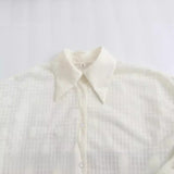 Street Style Retro Bubble Sleeve Shirt In Spring 2024-Outfit