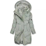 Fongt Warm Wool Collar Cotton Clothes Women Zipper Long Sleeves To Cotton Coat Hooded Coat