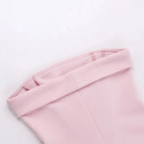 Strapless Pink Bodycon Suit Mini Dress-Outfit