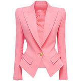 Fongt Quality 2025 Star Fashion A Buckle Lion Buckle Clasp Velvet Blazer Jacket