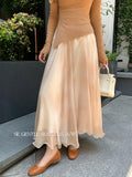 Fongt Xixi 2025 Autumn New White Standard Temperament 100 Folds High Waist Half-Dressed Dress Dress Woman 85231