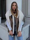 Fongt New Women's Fur All-In-One Velvet Splicing Cotton Vest Vest Vest Coat Women's Top A19588