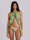 Fongt Sexy Fashion Bead Prints Half-Dress In Summer 2025