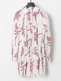 Fongt Style Dress Women 2025 New Casual Collar Embroidery Loose Thin Shirt Dress