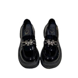 Fongt English Style With Skirt Single Shoes Thick Soles Mary Jane Small Leather Shoes Ladies High Sense Coarse And Wildle Shoes