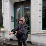 Fongt Autumn And Winter Men And Women With The Same Loose Zip Cotton Flying Jacket Women Ins Small Fragrant Style Baseball Jacket