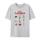 Lamp Print Graphic Tee-Outfit