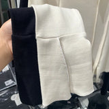 New Spring And Autumn Style Solid Color Semi-Open-Necked Blouse With Split Sleeves And Slimming Short Style With Bottom