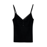 Small Number Of Black Lace Vests For Women In Summer Are Slim And