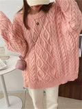 Y2K 2022 Pullovers Vintage Oversized Fashionable Knitted Elegant New Autunm Winter Women Sweaters Wild Tops