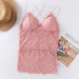 Hollow Out Bralette Solid Beauty Back Lace Underwear Sexy Vest Female Add pad Wireless Bra Seamless Lingerie