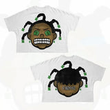 T-Shirt Hip-Hop Fun Cartoon Pattern Printing Oversized T-Shirt Original Gothic Cotton Short Sleeves-Outfit