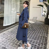 Fongt Trench Coat Female Spring And Autumn 2024 Spring New Medium And Long Korean British Style Small People Wear A Coat-Outfit