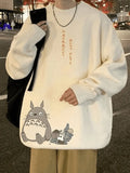 Men's Cartoon Long Sleeve Knit Sweater-Outfit