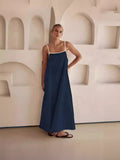 Fongt Bump Cotton Leprosy Sling Dress 2025 Spring And Summer New