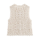 Knitted Dress Crocheted Blouse Crocheted Half Skirt Suit-Outfit