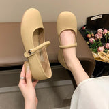 Fongt Head Light Mouth Retro 100 With Skirt Coarse Heel Single Shoes Women 2025 New Summer White French Mary Treasure Shoes