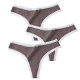 Pcs/Set Women Panties G-String Underwear Fashion Thong Sexy Cotton Panties Ladies G-string Soft Lingerie Solid Low Rise
