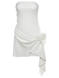 Vintage Floral Embellished Backless Mini