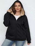 Fongt Size Women's Winter Explosion Warm Plush Hoodie Jacket