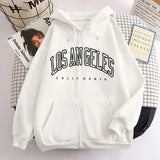 Fongt New Zipper Hoodie Los Angeles California Coat Top