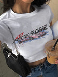 Moto Car Printed Crop Top-Outfit