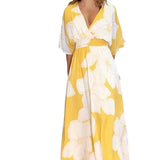 Fongt Spot Dress Women's Print Dress Open Back Print Beach Dress-Outfit