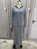 Fongt 2025 New Knitwear Women's Half-Dress Fashion Temperament Casual Sweater Set