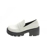 Fongt English Wind With Jk Small Leather Shoes Women Round Head With Thick Soles Students With Skirts Two Wearing Lef Shoes