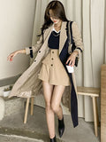 Fongt Wind Coat Women's Dress 2025 New Korean Style Suit Collar With Fashion Windwear