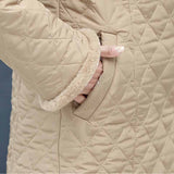 Winter Jacket Plus Velvet Padded Coat Middle-Aged Women Stand-up Collar Wadded Jackets Thick Warm Short Outwear