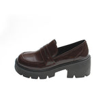 Fongt English Wind With Jk Small Leather Shoes Women Round Head With Thick Soles Students With Skirts Two Wearing Lef Shoes