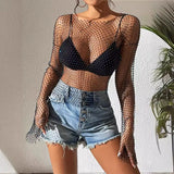 Fongt Summer Grid Flash Drill Women's T-Shirt