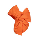 Fongt 2024 New Fashion Temperament Pure Color Asymmetric Collar Bow Decorative Splicing Design Sense Women's Top-Outfit