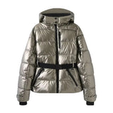 Fongt Women's Clothing Explosion With Belt Long-Sleeved Ski Cotton Jacket Jacket