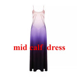 Purple Gradient Spaghetti Strap Maxi Dress-Outfit