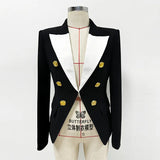 Fongt New Star Fashion Stumbling Color Metallic Rose Buckle Suit Jacket