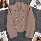 Fongt Jade Green Suit Jacket Female Autumn 2024 New Small Person Temperament Casual Versatile Small Suit Woman-Outfit