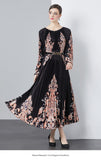 Fongt New Women's Dress Dress Oversized Dress Print 100 Folds T-Shirt With T-Shirt Holiday Casual Dress
