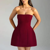 Fongt Sexy Breast-Thor-Waisted A Swing Dress Dress Woman 2025 New Temperament