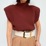And Winter New Pure Color Sweater 27458P Sexy Temperament Turtleneck Short Sleeve Sweater Jacket Female-Outfit