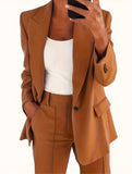 Fongt New Fashion Solid Color High-End Body-In-Wear Flip-Flop Temperament Blazer Women's Clothing