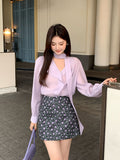 Fongt Xixi 13 Lines 2025 Spring New Korean Version Of The Relaxed Collar Shirt Women's Long Sleeve Top 89201