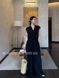 Fongt Xixi 2025 Summer Temperament With High-Waisted Linen Leisure Broad Legs Casual Pants Women 85192