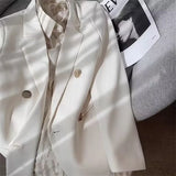 Fongt And Autumn Small Suit Jacket Female 2024 New Korean Version Net Red Temperament Small Purple Pink Suit Female-Outfit