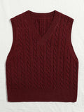 Fongt Sweaters Women's Knitted Vest Jumper V-Neck Vest Sweater Sleeveless Top